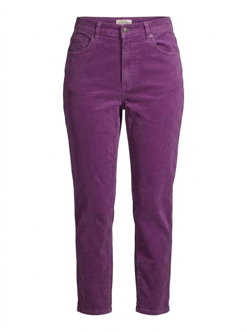 St. John's Bay Purple Corduroy Straight Leg Jeans Women See Measurements